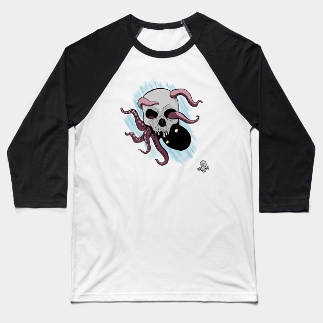 OCTO SKULL! Baseball T-Shirt by jsmntr